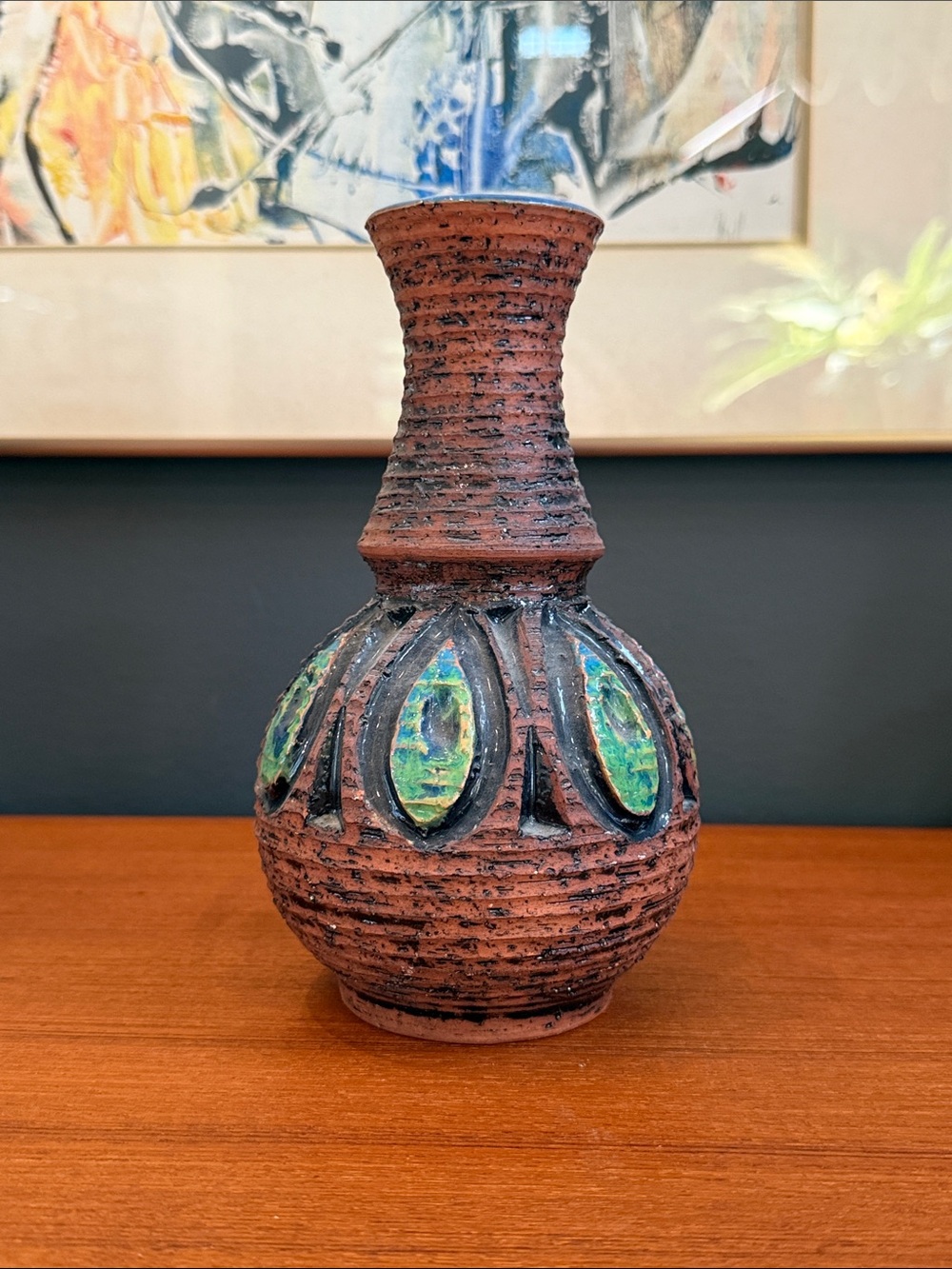 Bromma Keramic vintage mid-century Swedish ceramic vase by Ninnie Forsgren